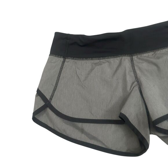 Lululemon Womens Speed Up Shortd 2.5” Lined Shorts Size 6 Gray/Black - Picture 2 of 9